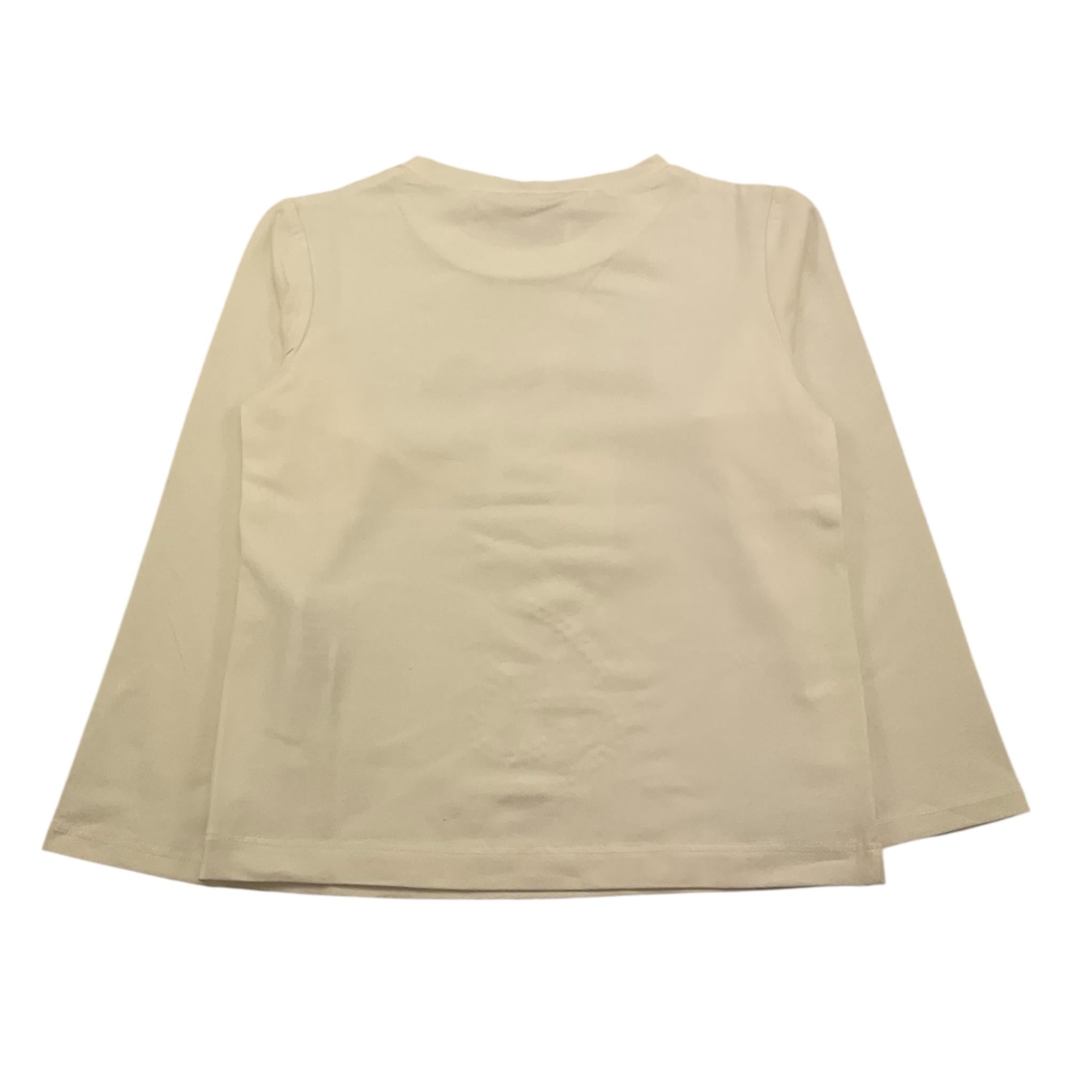 DIXIE shirt girocollo tinta unita con stampa logo Panna per Bambina KF40699XX PANNA DIXIE