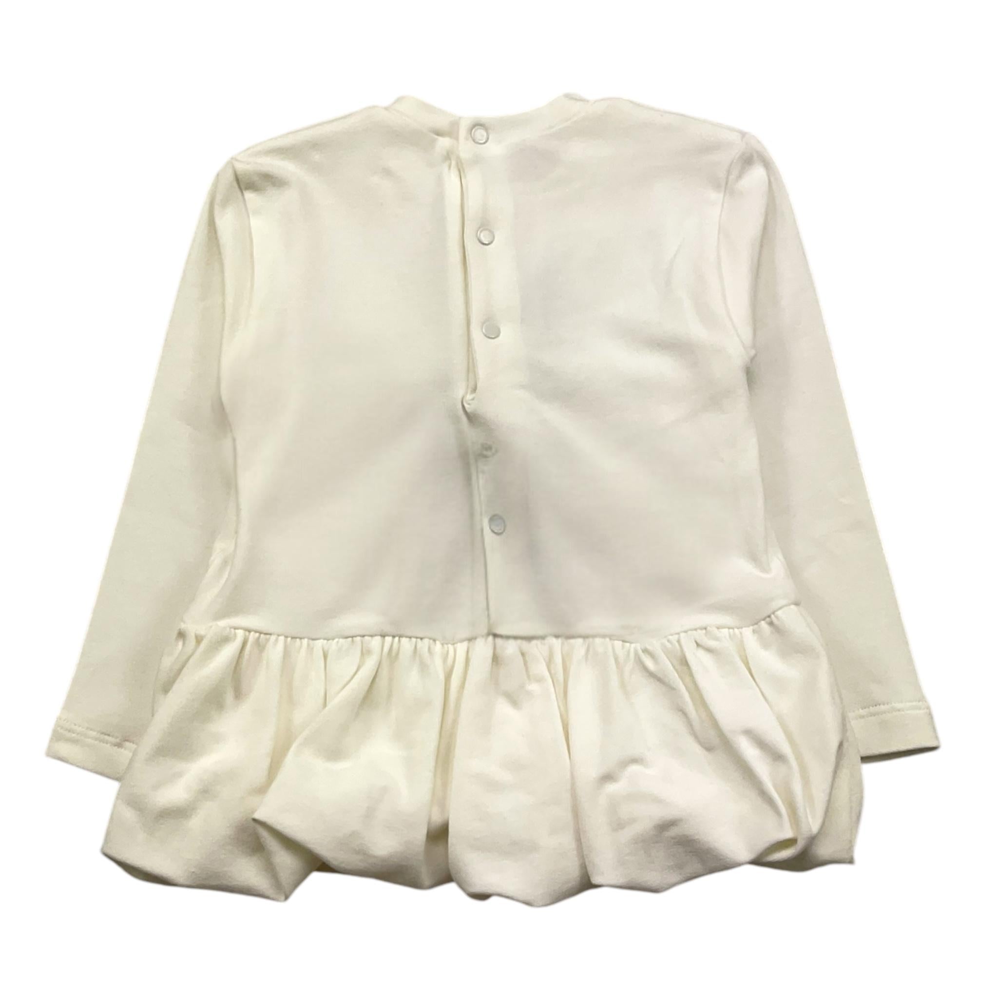 LE BEBE' shirt girocollo tinta unita con brillantini Panna per Neonata LBG6154 PANNA LE BEBE'
