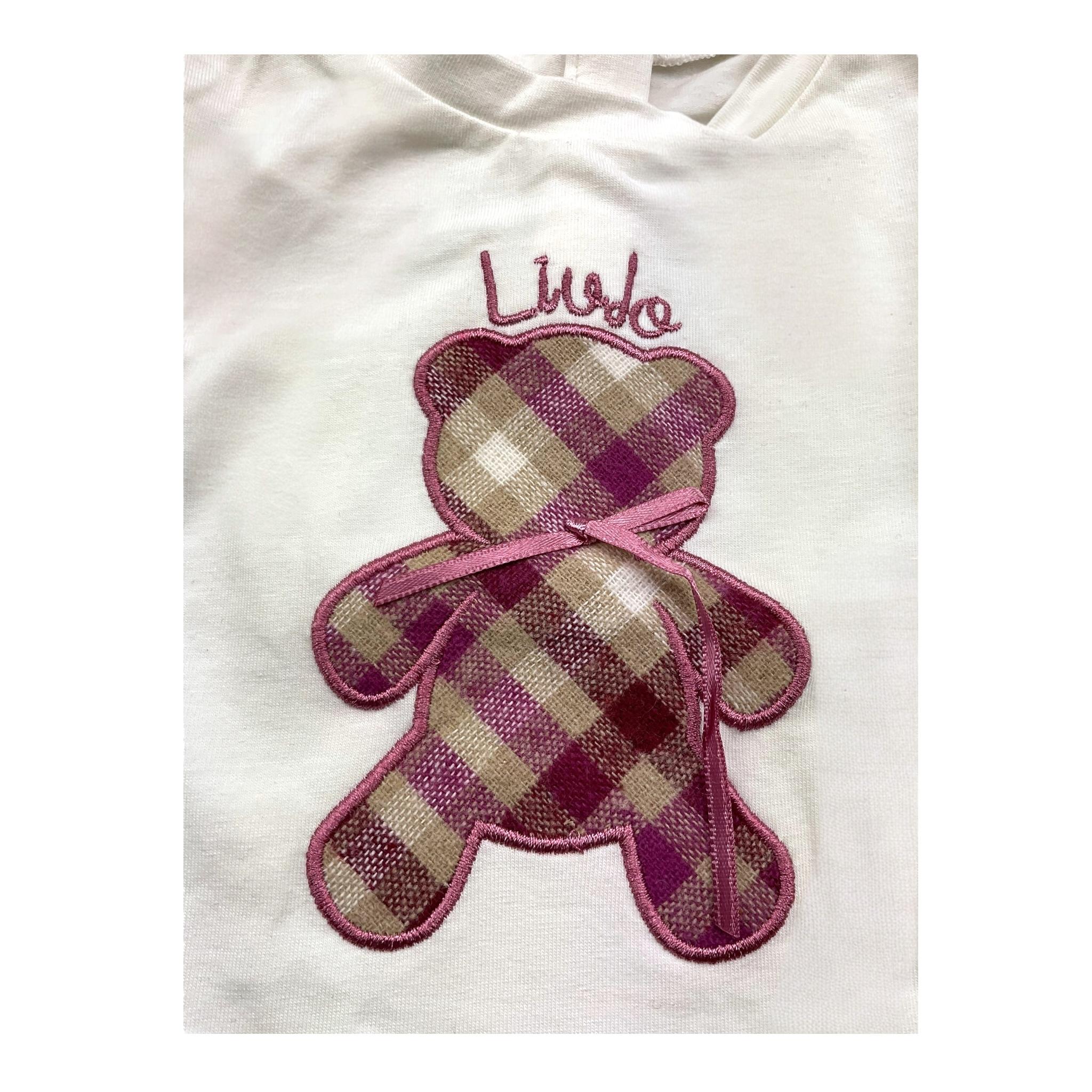 LIU JO shirt girocollo tint unita con stampa in contrasto Bianco per Neonata HF3080 BIANCO LIU JO