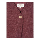 TEDDY E MINOU gilet tinta unita teddy Bordeaux per Neonata I24GD012PE027 BORDEAUX TEDDY E MINOU