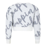 PINKO maglia tinta unita logata girovollo Bianco per Bambina F4PIJGJP019 BIANCO PINKO