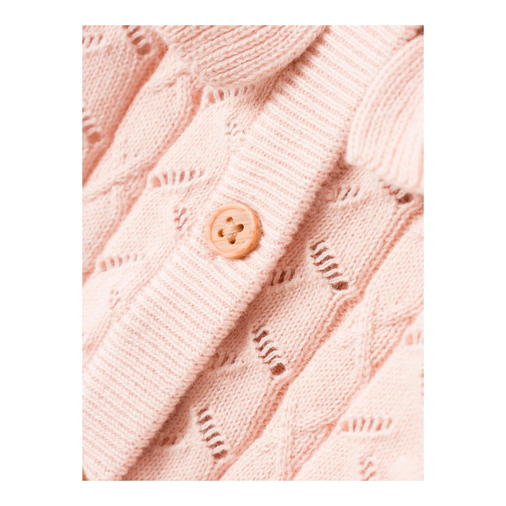 NAME IT cardigan tinta unita traforato Rosa per Bambina 13225024 ROSA NAME IT