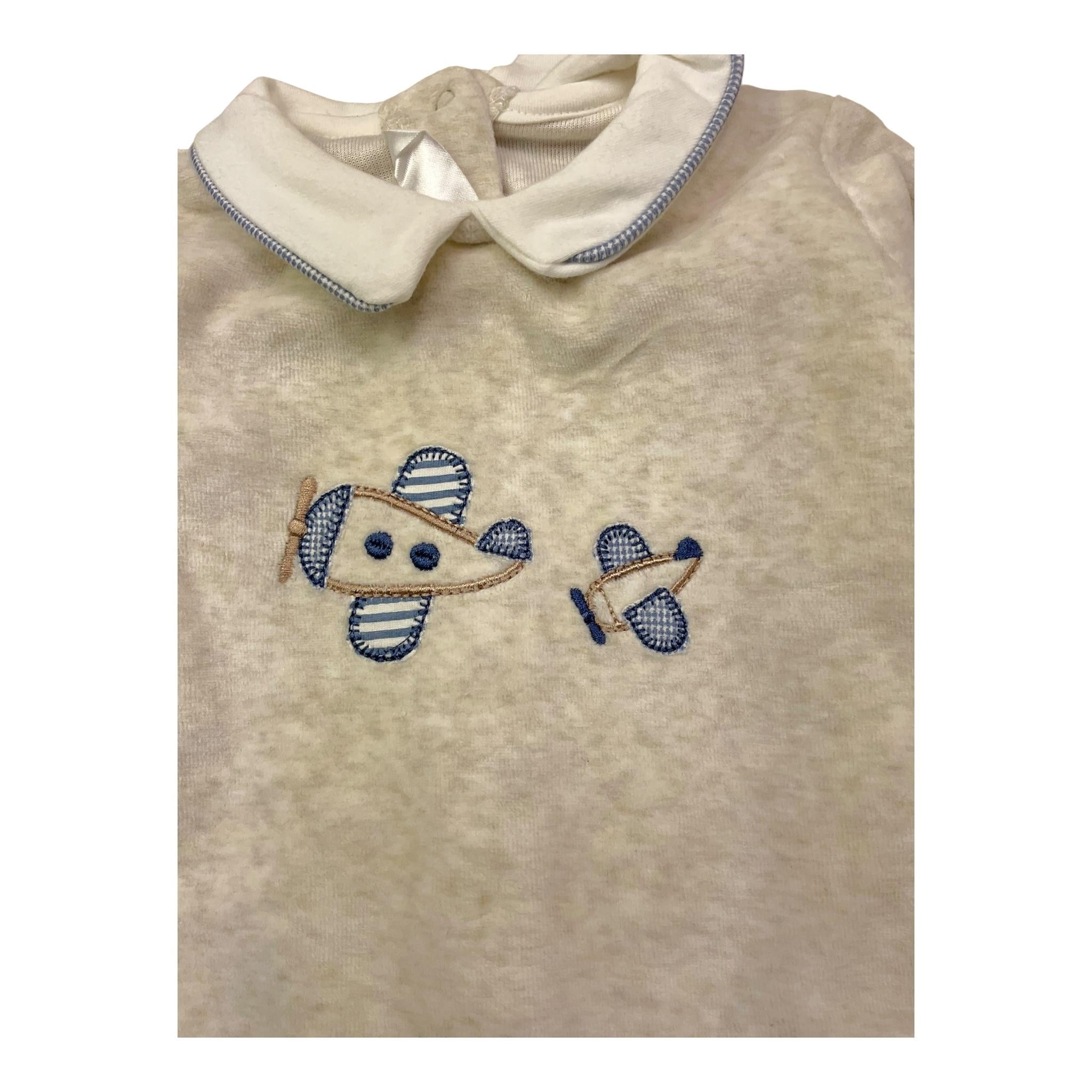 MAYORAL tutina in ciniglia tinta unita con stampa Beige per Neonato 27488 BEIGE MAYORAL