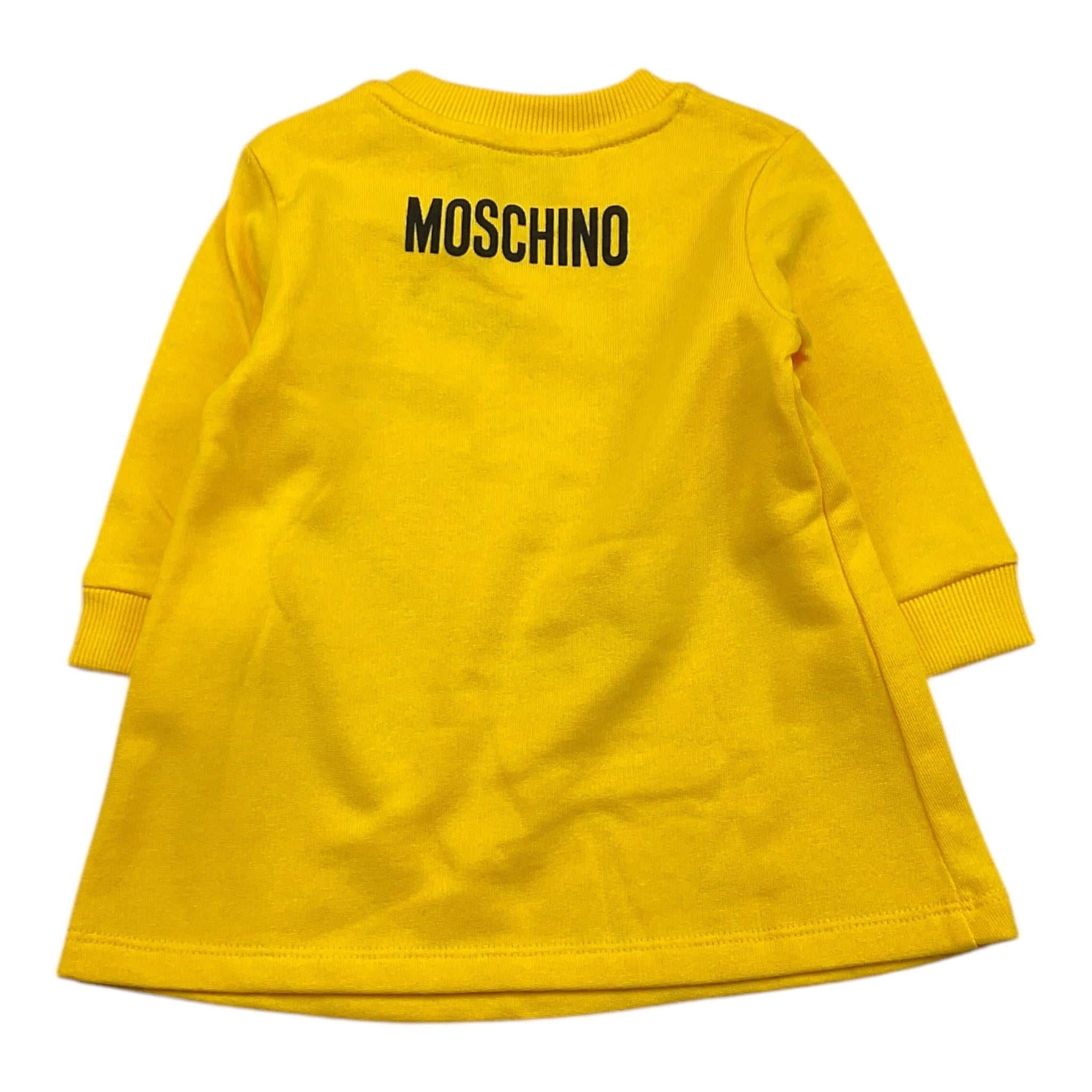 MOSCHINO abito tinta unita con stampa Giallo per Neonata MDV0D3 GIALLO MOSCHINO