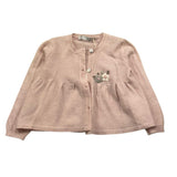 PER TE cardigan tinta unita con ricami Rosa per Neonata 44035 ROSA PER TE