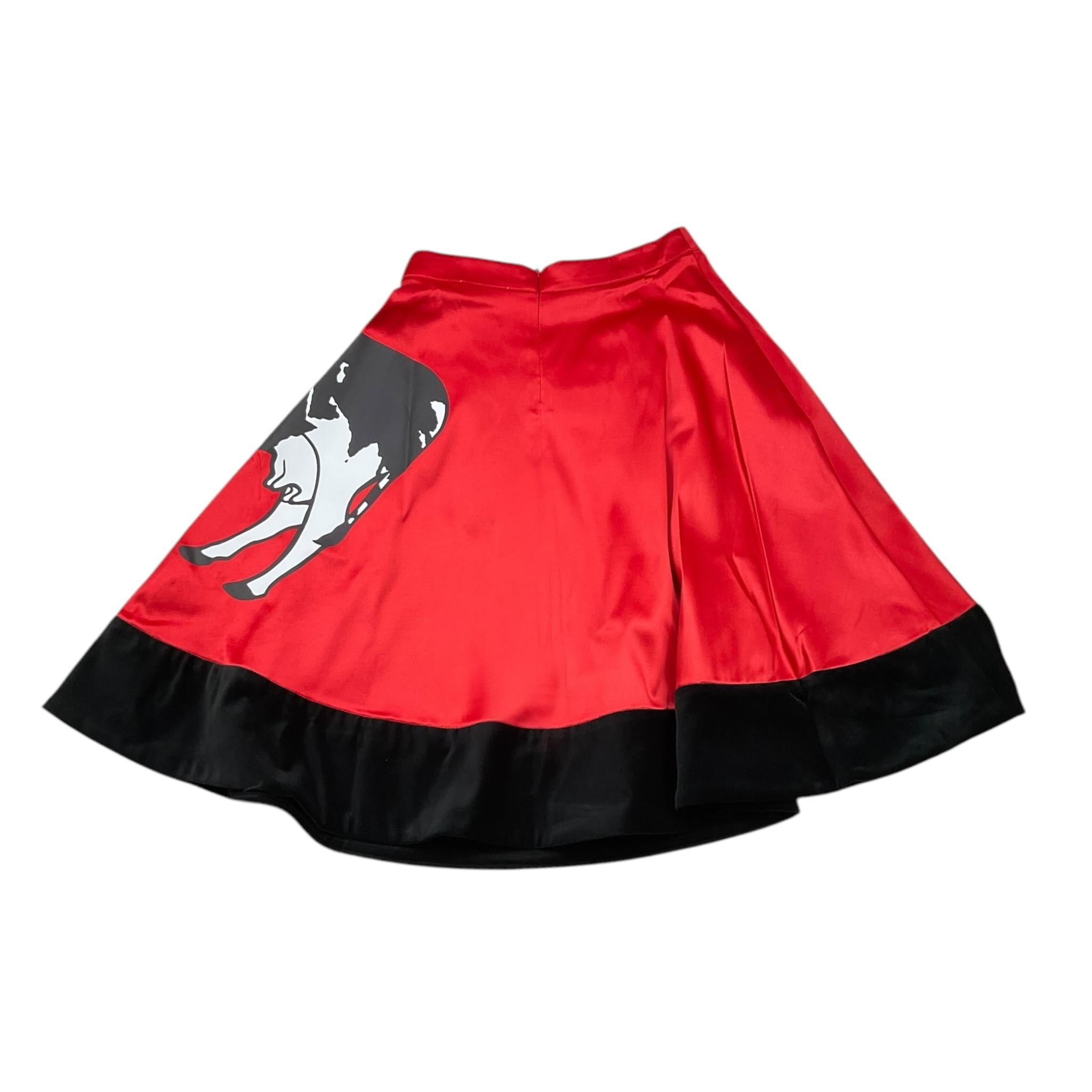 MOSCHINO gonna tinta unita con stampa Rosso per Bambina HDJ03Y ROSSO MOSCHINO