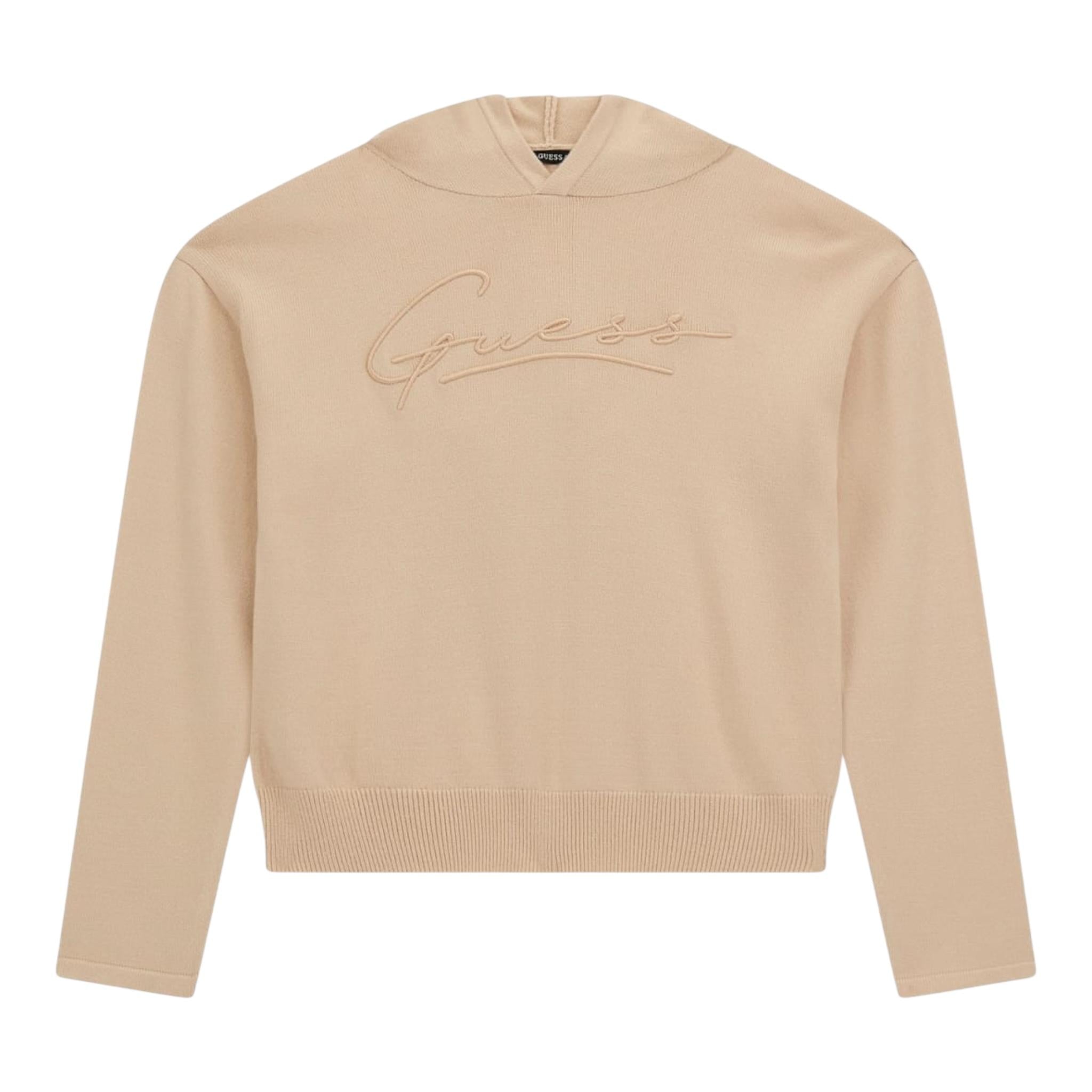 GUESS felpa chiusa con cappuccio tinta unita Beige per Bambina J4BR16 BEIGE GUESS