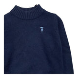 TRUSSARDI maglia mezzo collo tinta unita Blu per Neonato TIA25109MA BLU TRUSSARDI