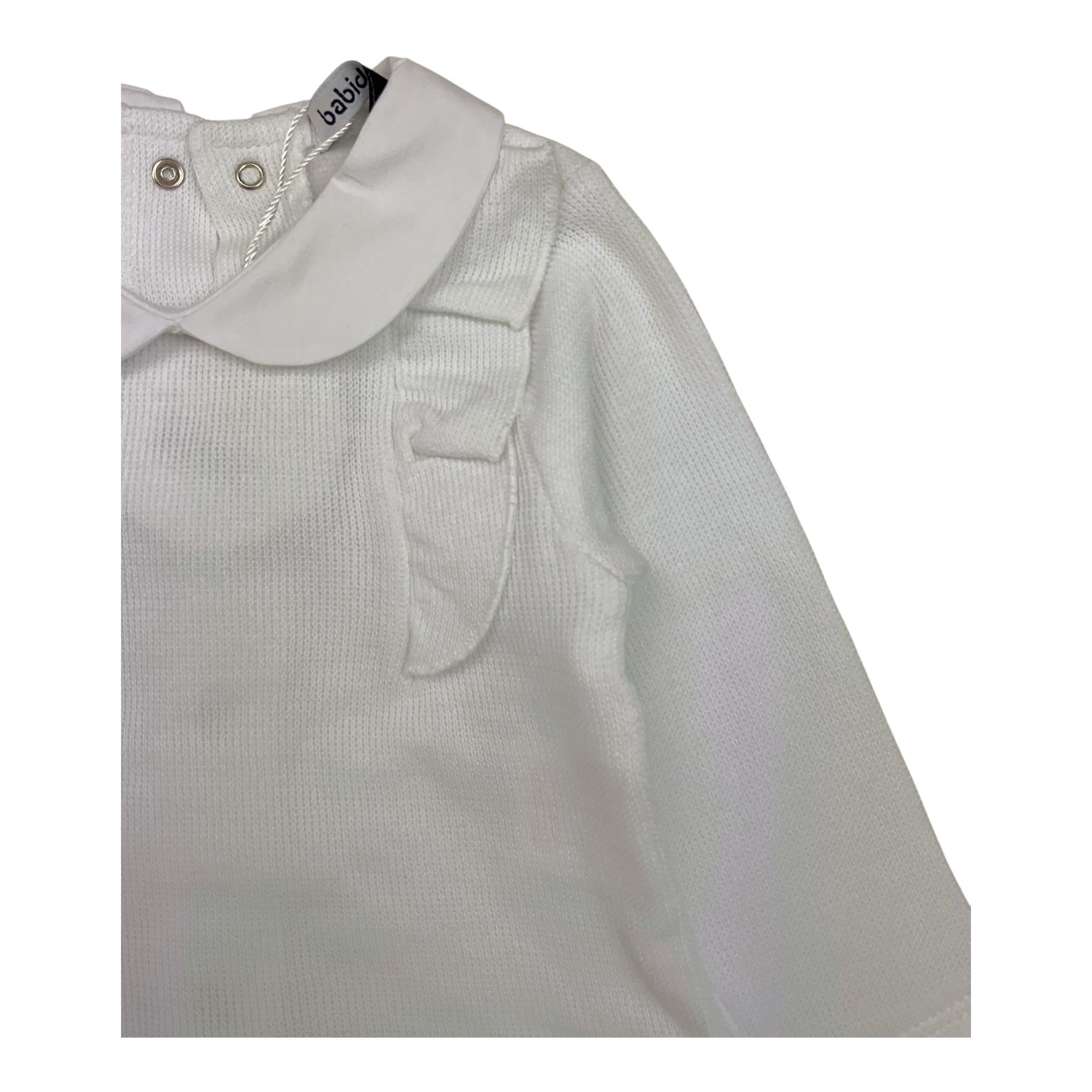 BABIDU completo 2pz tinta unita maglia-ghettina Bianco per Neonata 51365 BIANCO BABIDU