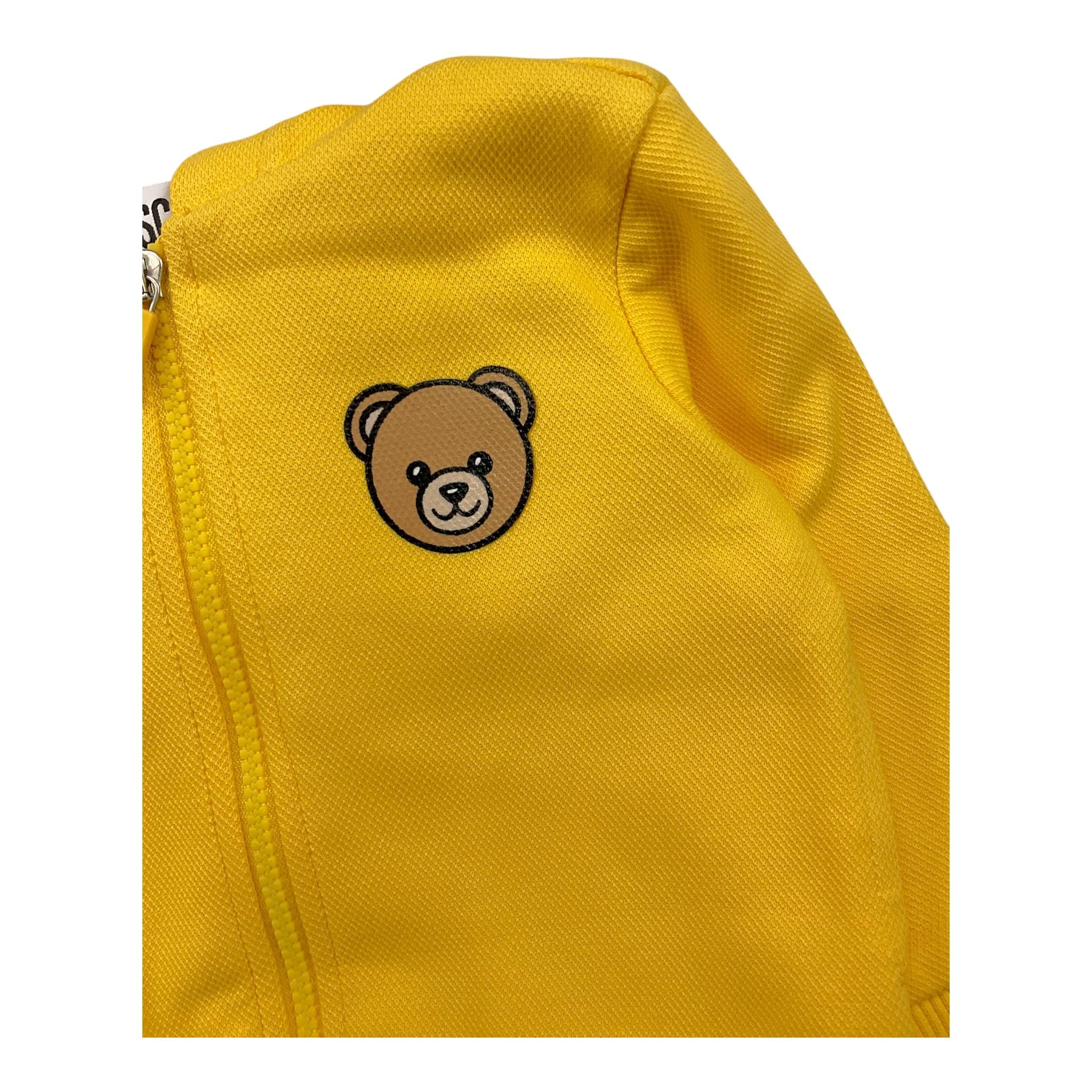 MOSCHINO felpa tinta unita con zip e cappuccio Giallo per Neonato MUF061 GIALLO MOSCHINO