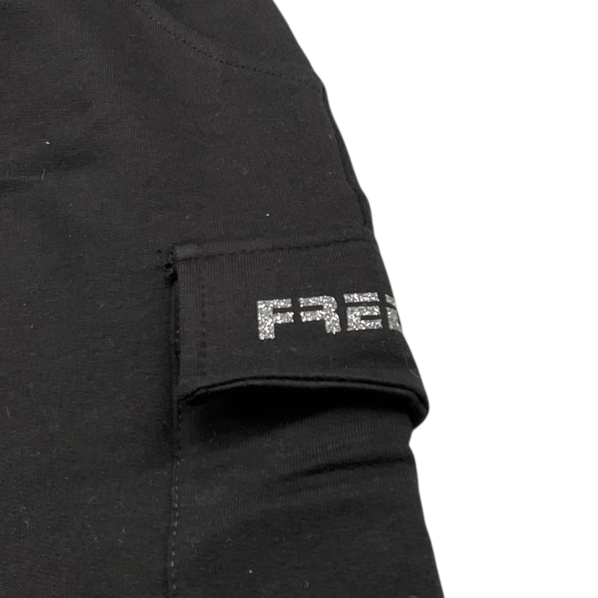 FREDDY pantalone modello tuta tinta unita con logo Nero per Bambina FR1776 NERO FREDDY