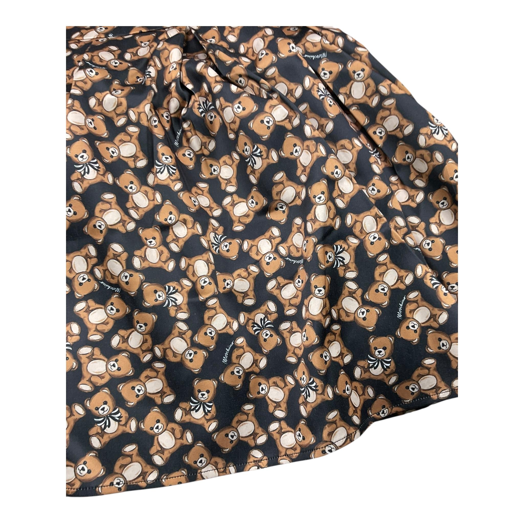 MOSCHINO abito tinta unita con stampa Nero per Bambina HDV0GU NERO MOSCHINO
