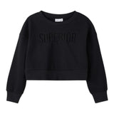 NAME IT felpa tinta unita girocollo con stampa Nero per Bambina 13207638 NERO NAME IT