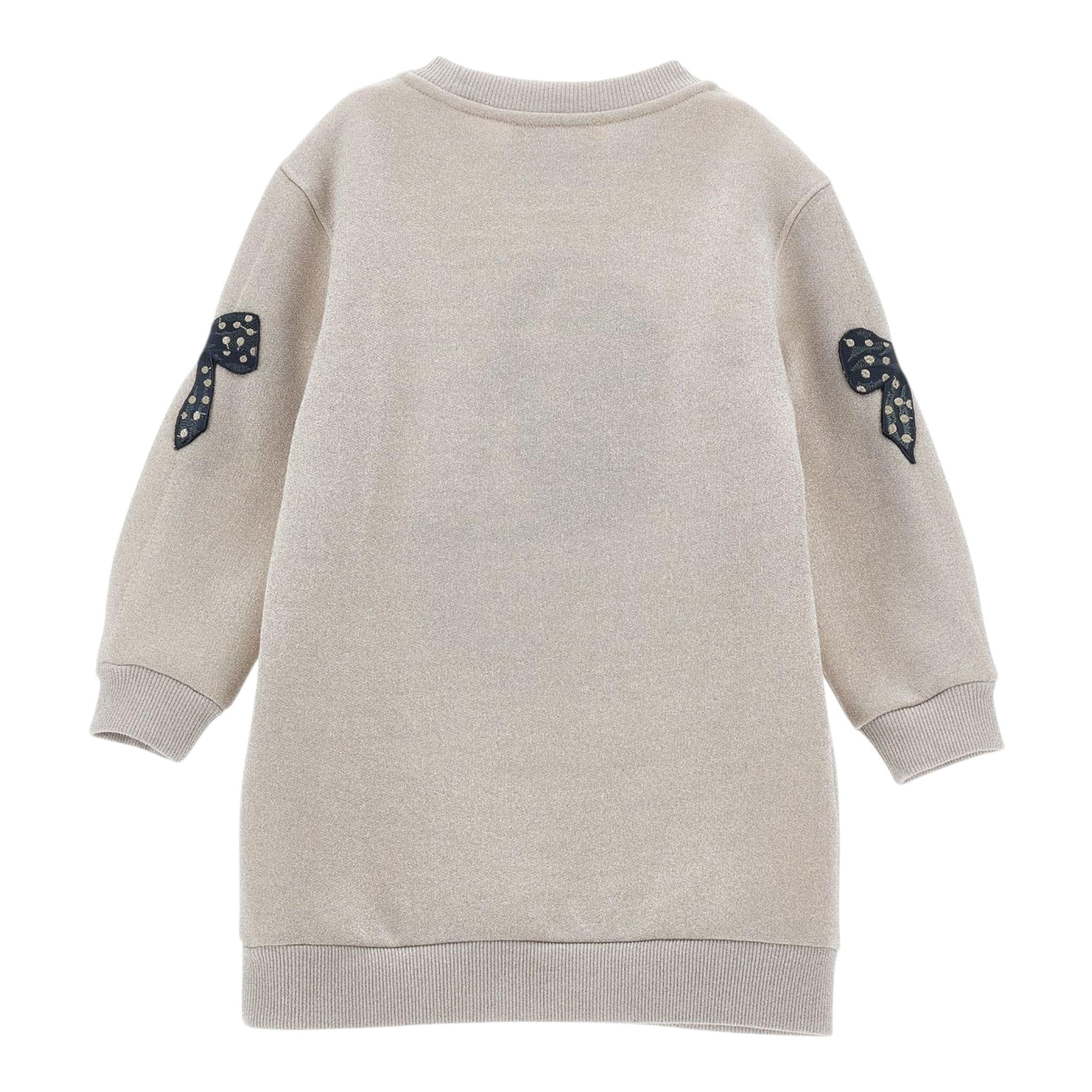 MONNALISA abito felpa girocollo tinta unita manica lunga luex Beige per Bambina 19D901X BEIGE MONNALISA