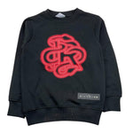 JOHN RICHMOND felpa chiusa girocollo tinta unita con stampa in contrasto Nero per Bambino RBA25179FE NERO JOHN RICHMOND