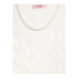 LIU JO maglia girocollo tinta unita con trecce Bianco per Bambina GF4214X BIANCO LIU JO