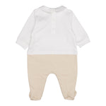 MOSCHINO tutina bicolore con stampa orso Bianco/beige per Neonato MUY06ZL BIANCO/BEIGE MOSCHINO