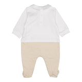 MOSCHINO tutina bicolore con stampa orso Bianco/beige per Neonato MUY06ZL BIANCO/BEIGE MOSCHINO