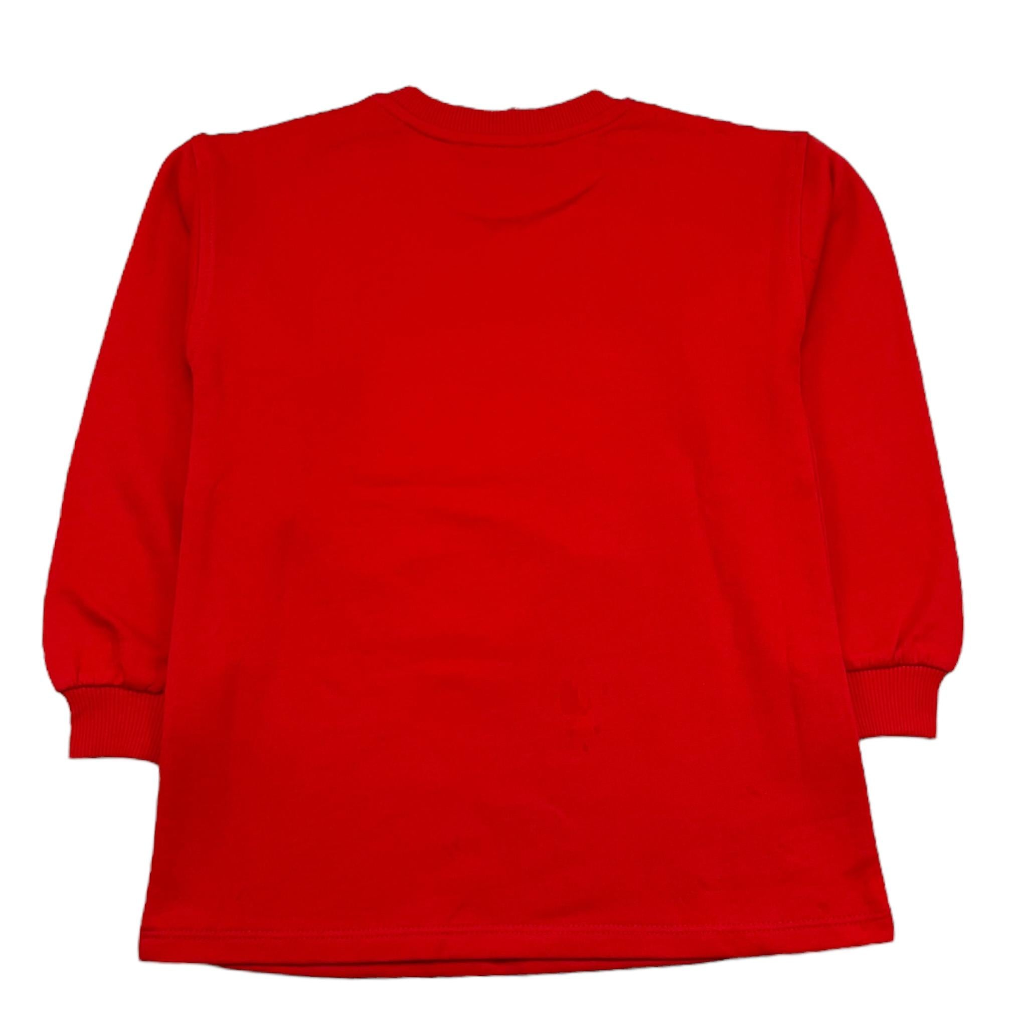 MOSCHINO abit manica lunga tinta unita con stampa in contrasto Rosso per Neonata MDV0BNLC ROSSO MOSCHINO