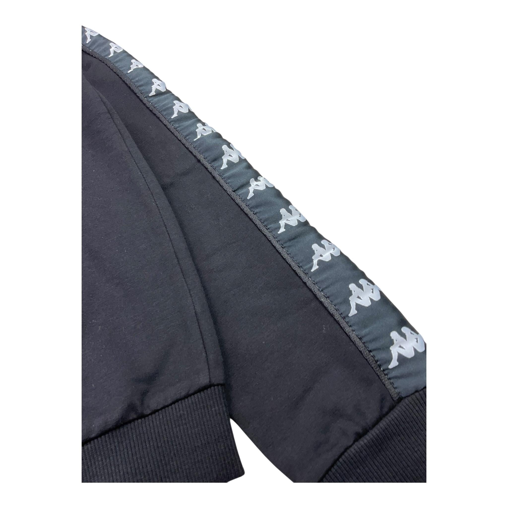 KAPPA felpa tinta unita con zip e cappuccio Nero per Bambino 3731F0012 NERO KAPPA