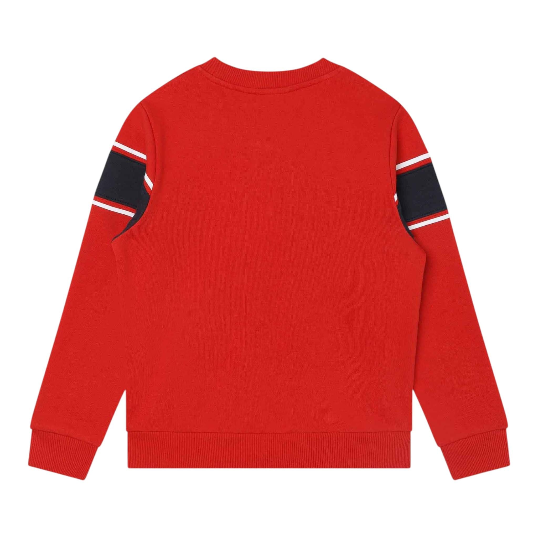 TIMBERLAND felpa chiusa girocollo tinta unita con logo Rosso per Bambino T25U57 ROSSO TIMBERLAND