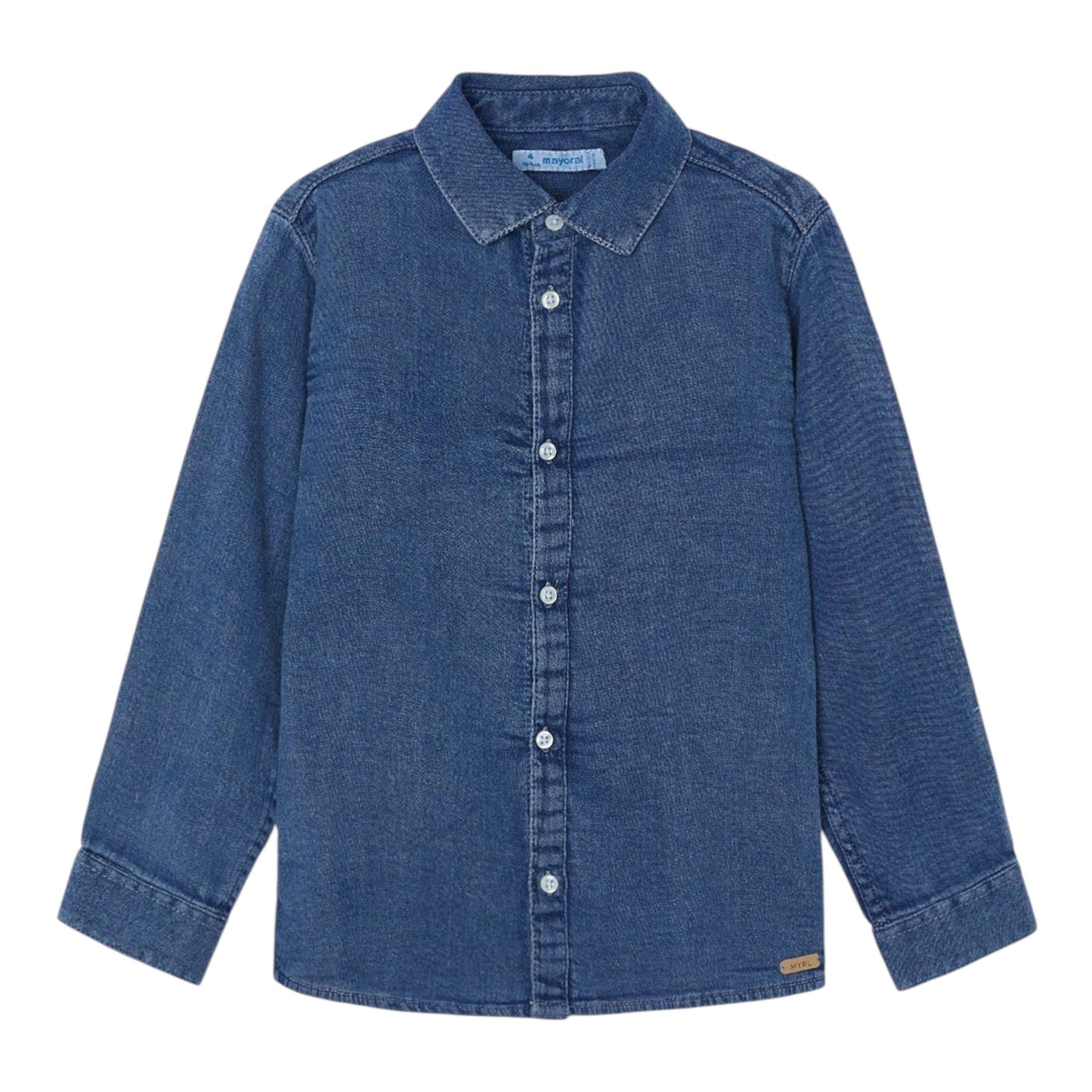 MAYORAL camicia manica lunga in denim Blu per Bambino 4112 BLU MAYORAL