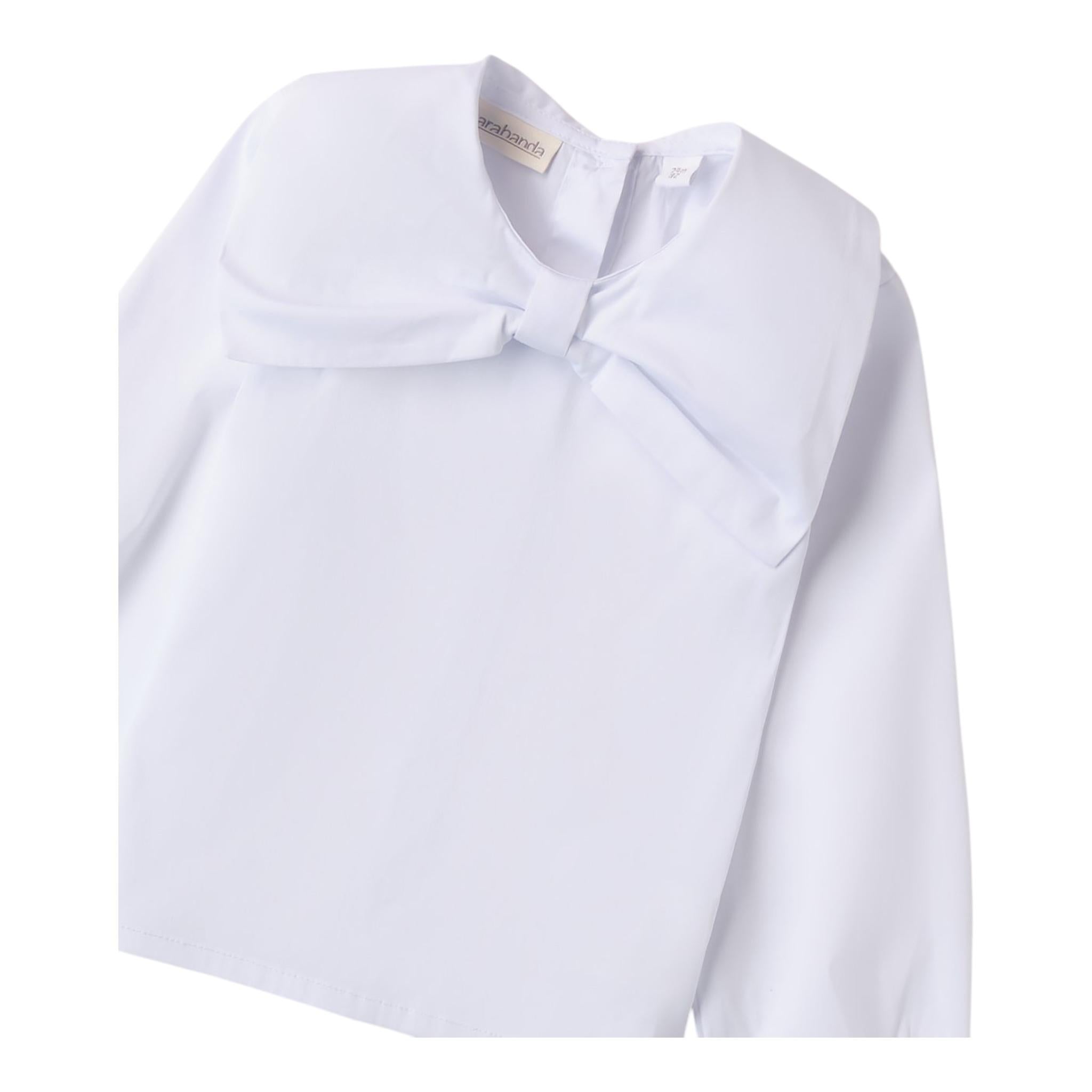 SARABANDA camicia tinta unita con fiocco Bianco per Neonata A222N BIANCO SARABANDA
