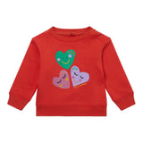 STELLA McCARTNEY felpa chiusa girocollo titna unita con stampe in contrasto Rosso per Bambina TT4050 ROSSO STELLA McCARTNEY