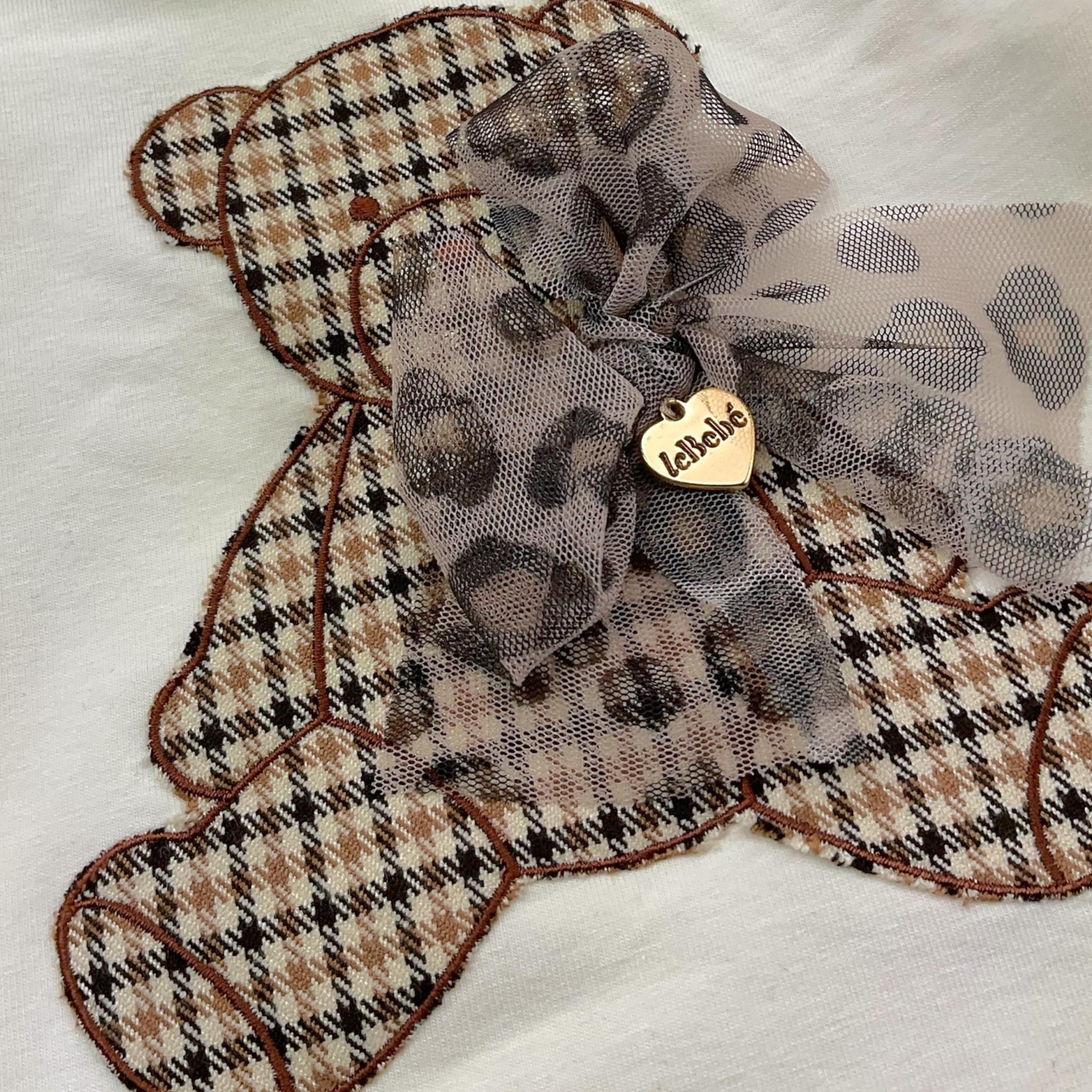 LE BEBE' shirt tinta unita con colletto e stampa Bianco per Neonata LBG6101 BIANCO LE BEBE'