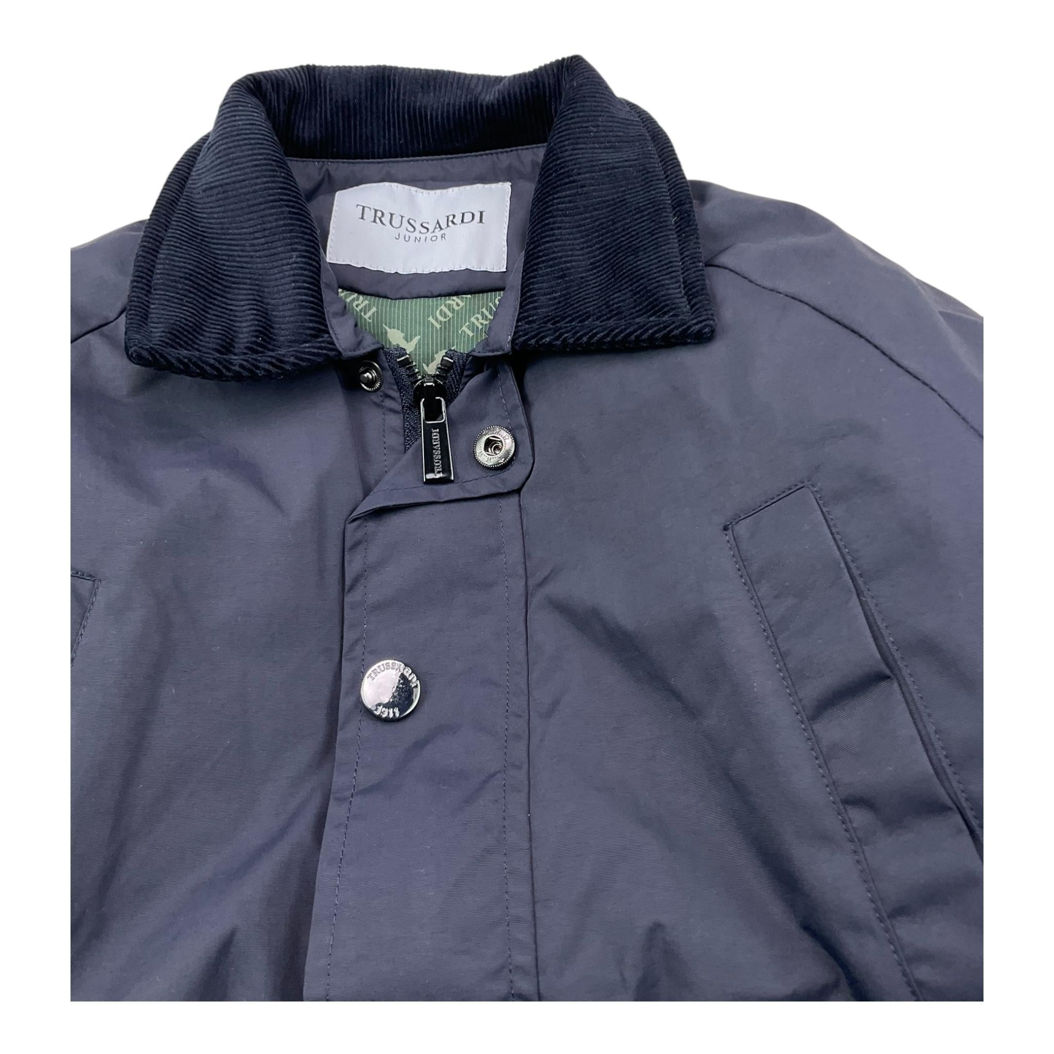 TRUSSARDI giubbino tinta unita con zip Blu per Bambino TBA25092GB BLU TRUSSARDI