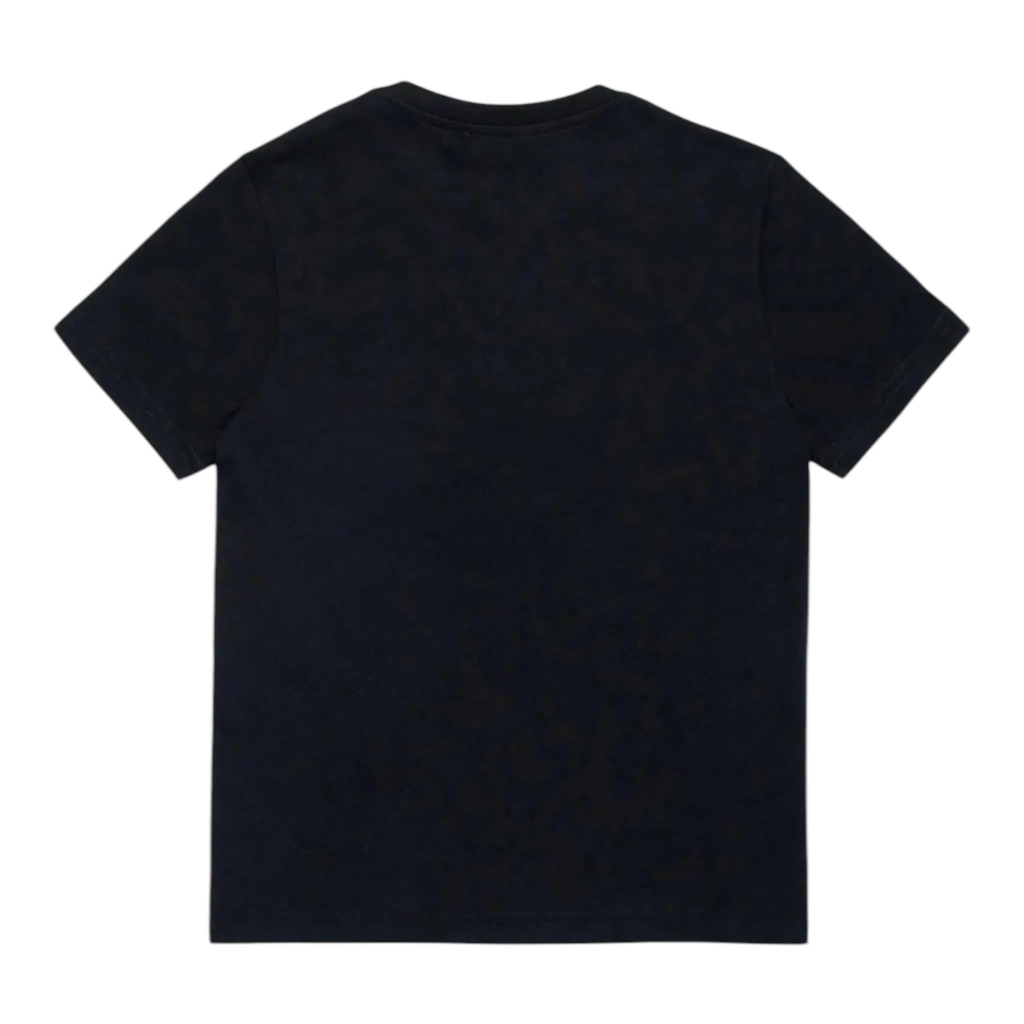 DSQUARED2 t-shirt girocollo tinta unita con stampa Nero per Bambino DQ1983 NERO DSQUARED2