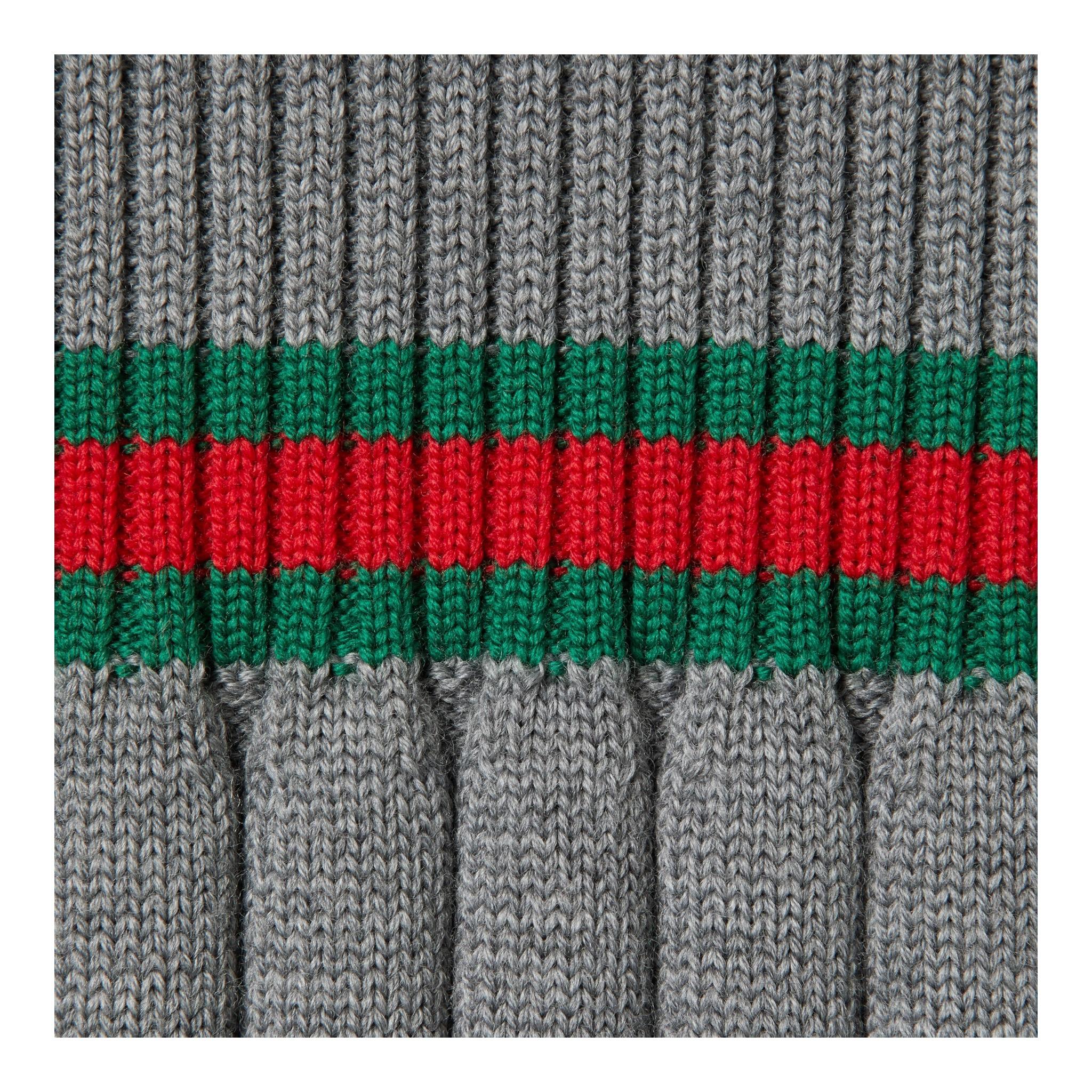 GUCCI abito mezza manica tinta unita con profili in contrasto Grigio per Neonata 790773 GRIGIO GUCCI