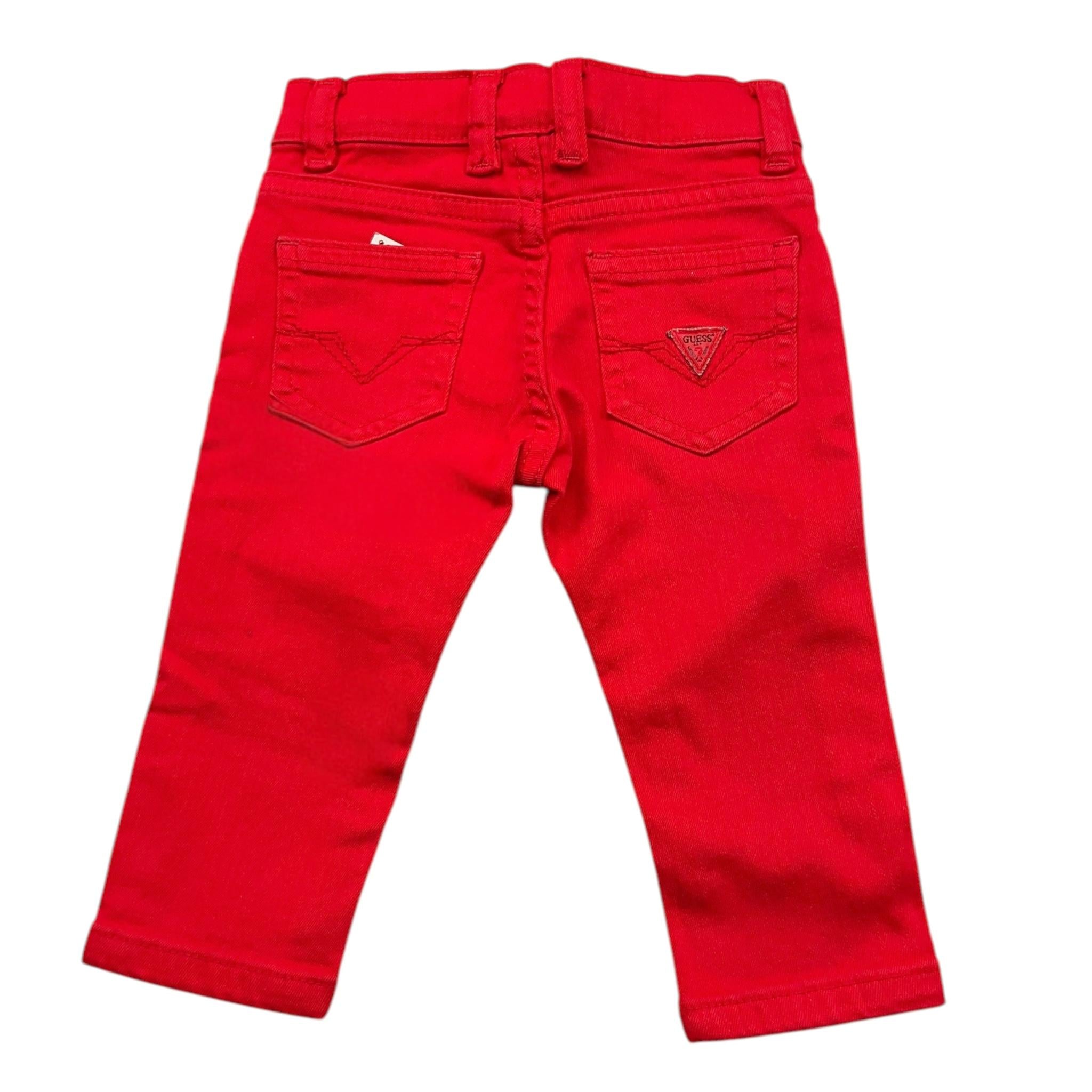GUESS pantalone tinta unita con girovita regolabile Rosso per Neonato N4YB07WE620 ROSSO GUESS