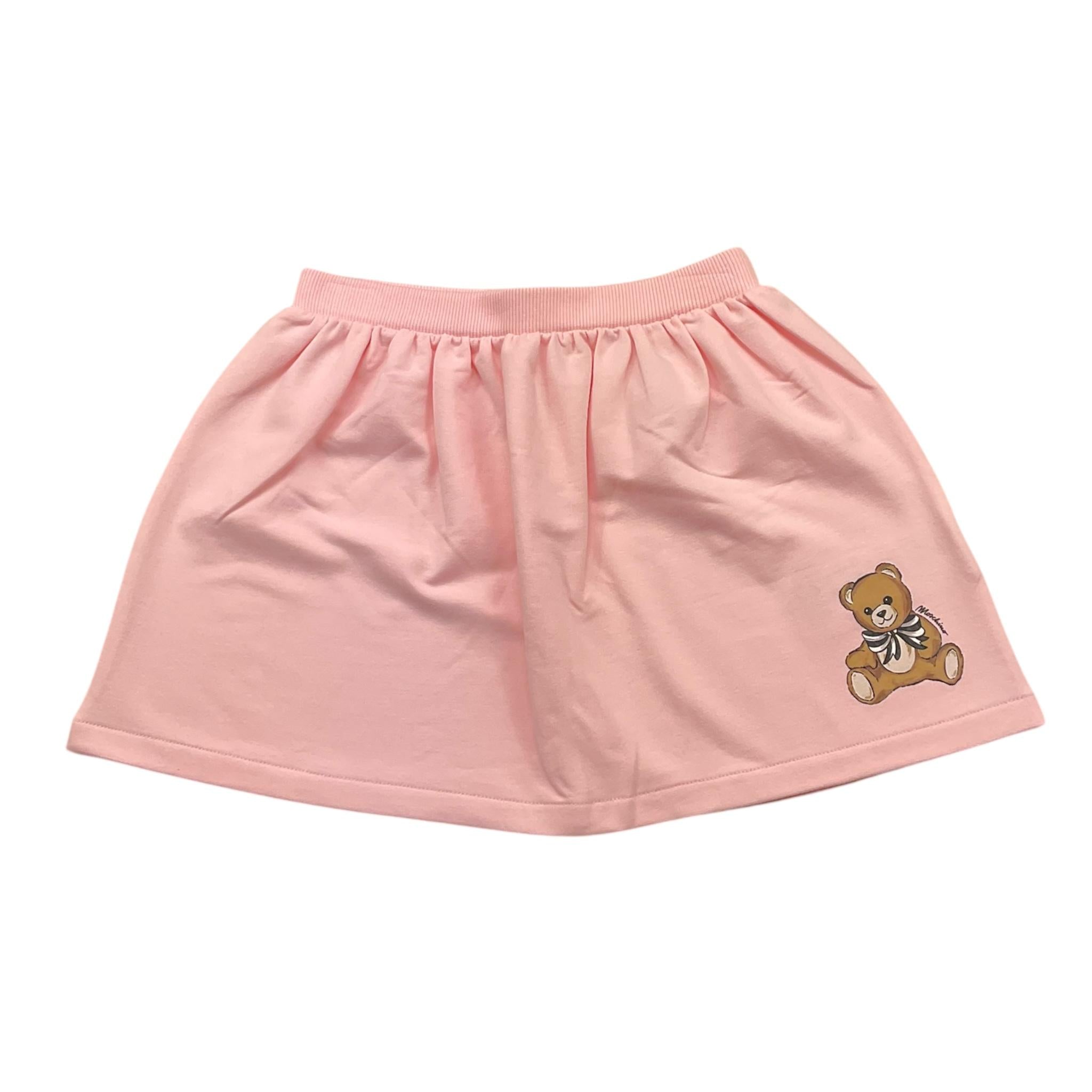 MOSCHINO gonna tinta unita con stampa Rosa per Bambina HDJ03X ROSA MOSCHINO