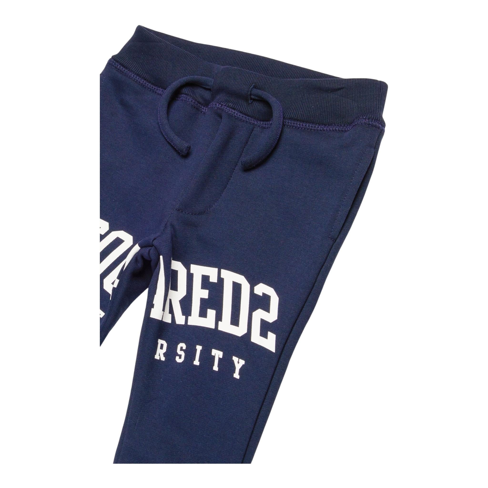 DSQUARED2 pantalone tuta tinta unita con logo Blu per Bambino DQ2498J BLU DSQUARED2