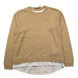 PAOLO PECORA maglia girocollo tinta unita con finta shirt Beige per Bambino PP4095 BEIGE PAOLO PECORA