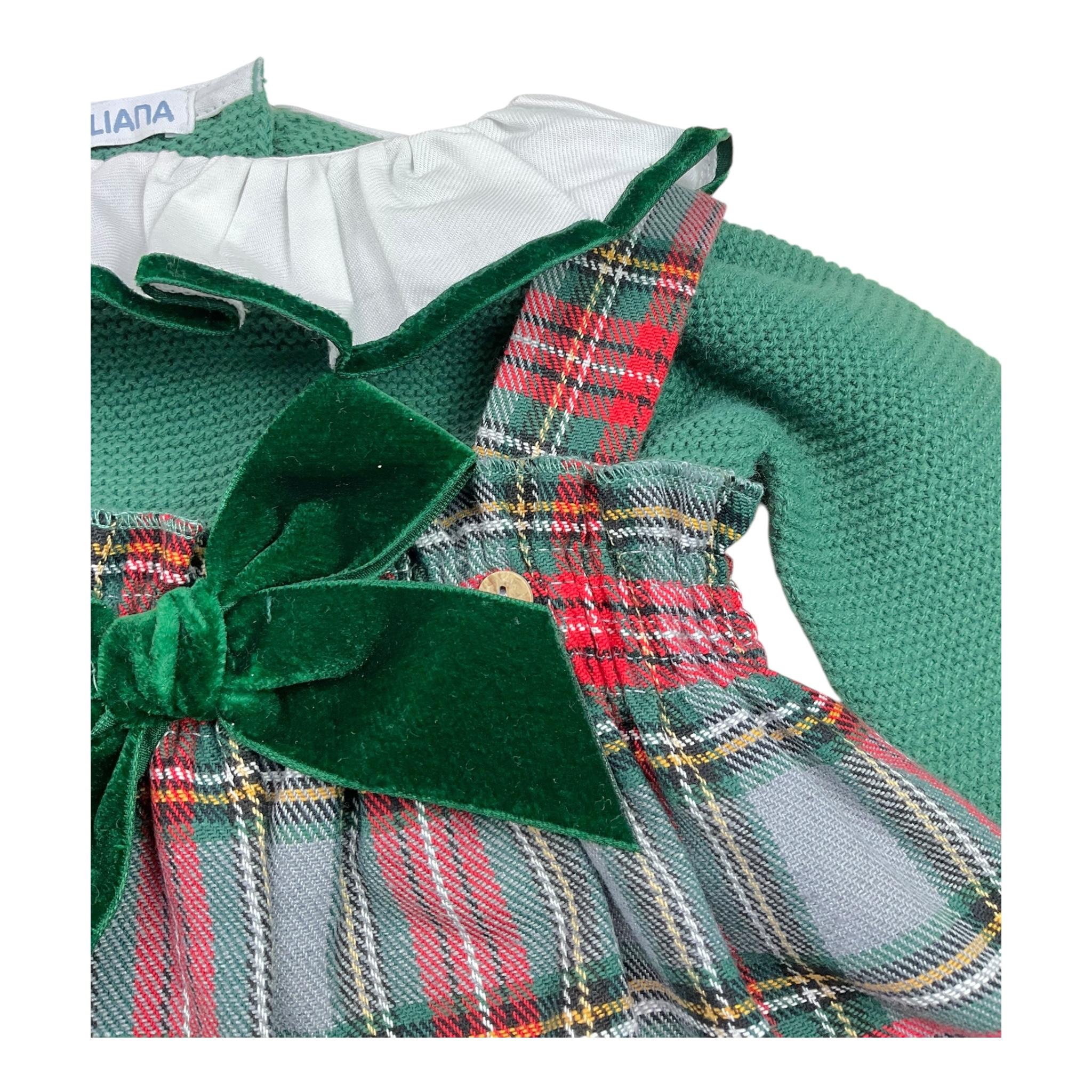 JULIANA completo 2pz salopette-maglia Verde per Neonata 24649 VERDE JULIANA