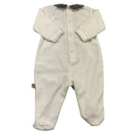 LALALU' tutina manica lunga in ciniglia con stampa in contrasto Bianco per Neonato TCL3N BIANCO LALALU'