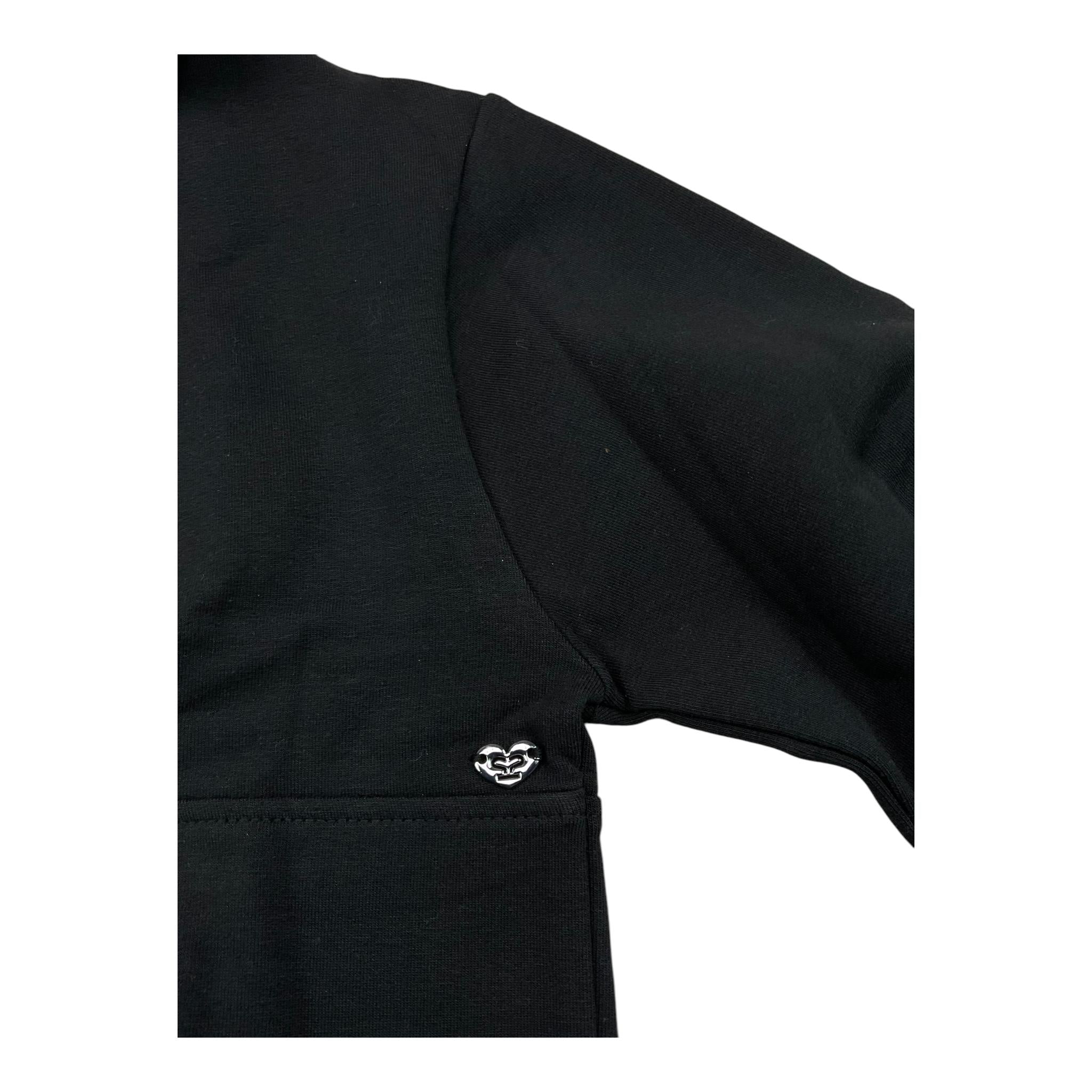 SARABANDA felpe chiusa con cappuccio tinta unita Nero per Bambina 0A663 NERO SARABANDA