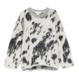STELLA McCARTNEY maglia gircollo tinta unita con fnatasia maculata Grigio per Bambina TV9A90 GRIGIO STELLA McCARTNEY