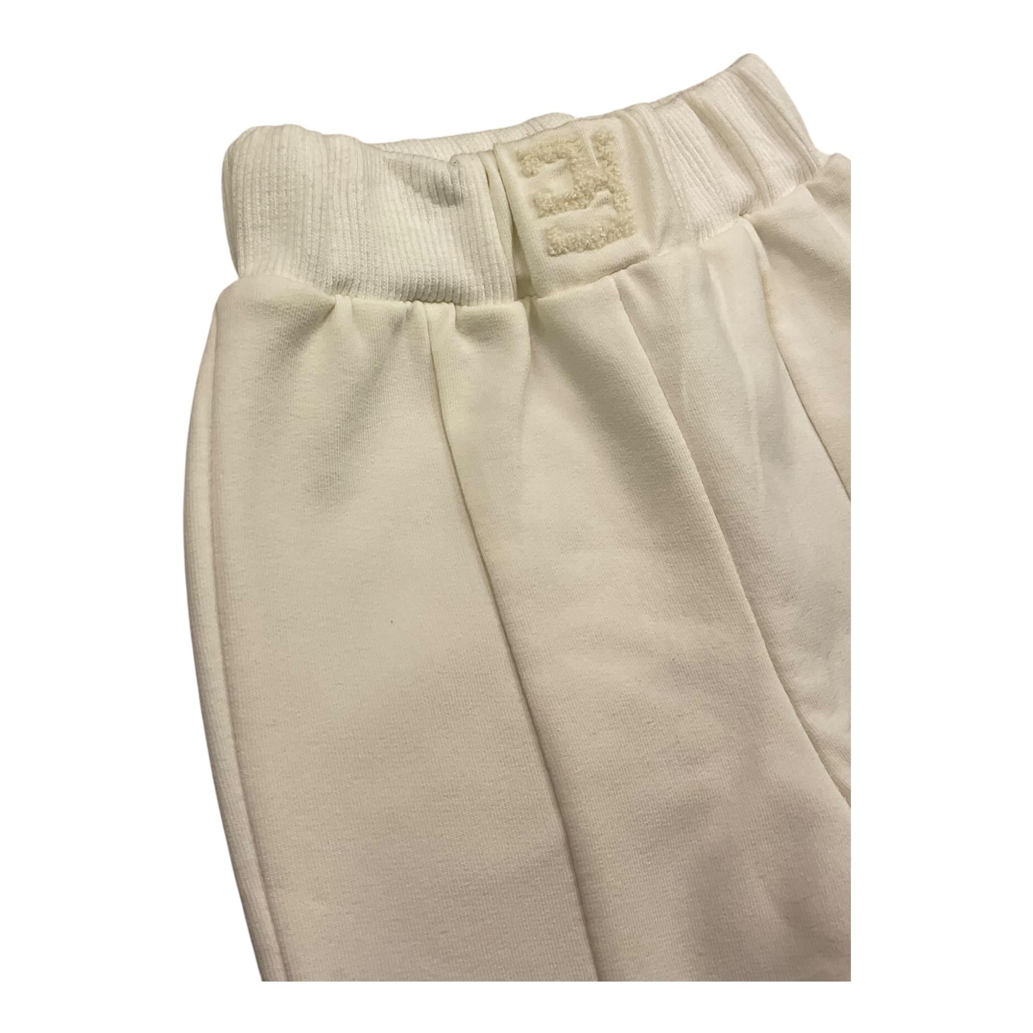 JANICE pantalone tinta unita modello zampa Panna per Neonata JN630N PANNA JANICE