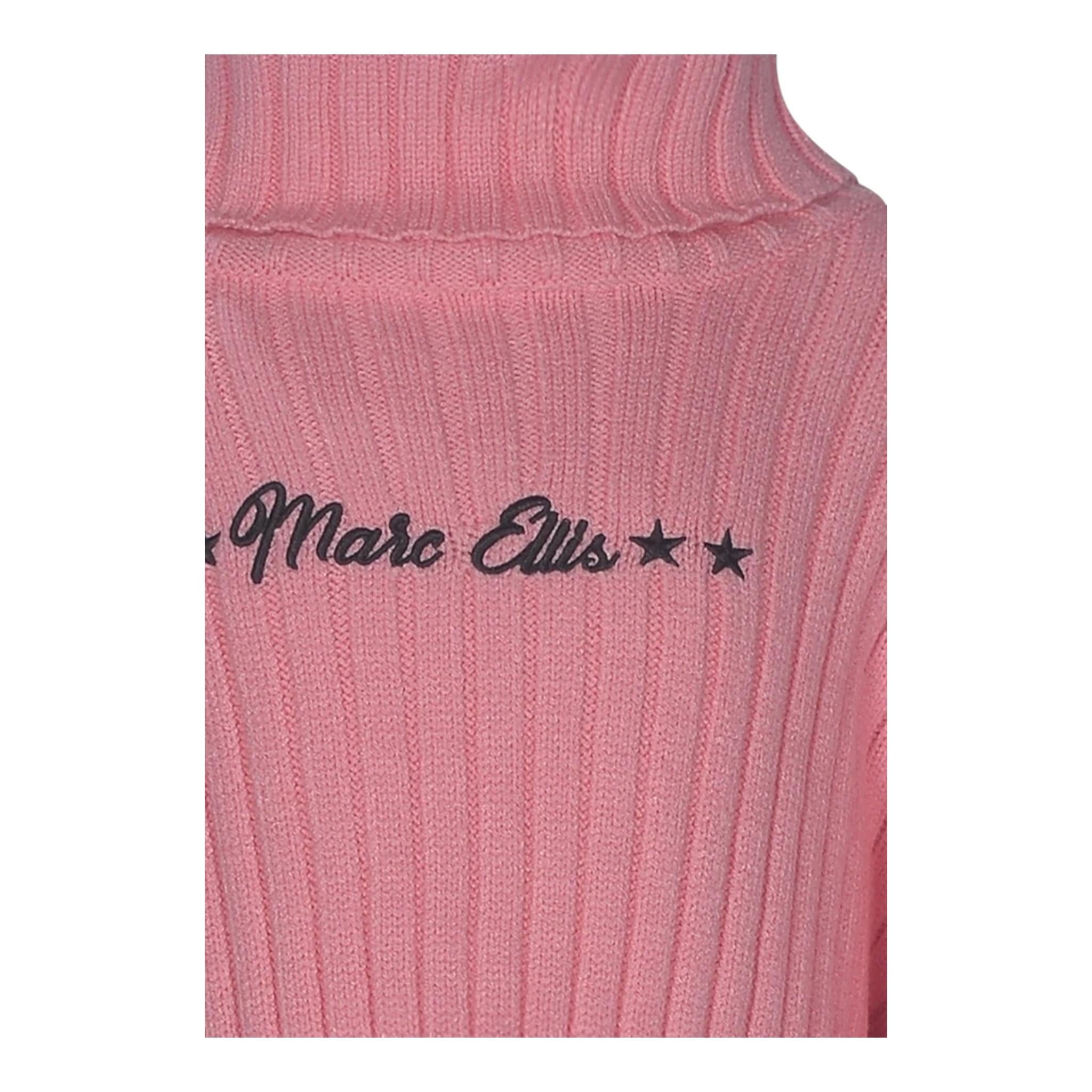 MARC ELLIS maglia collo alto tinta unita con logo Rosa per Bambina JMJSW00186 ROSA MARC ELLIS