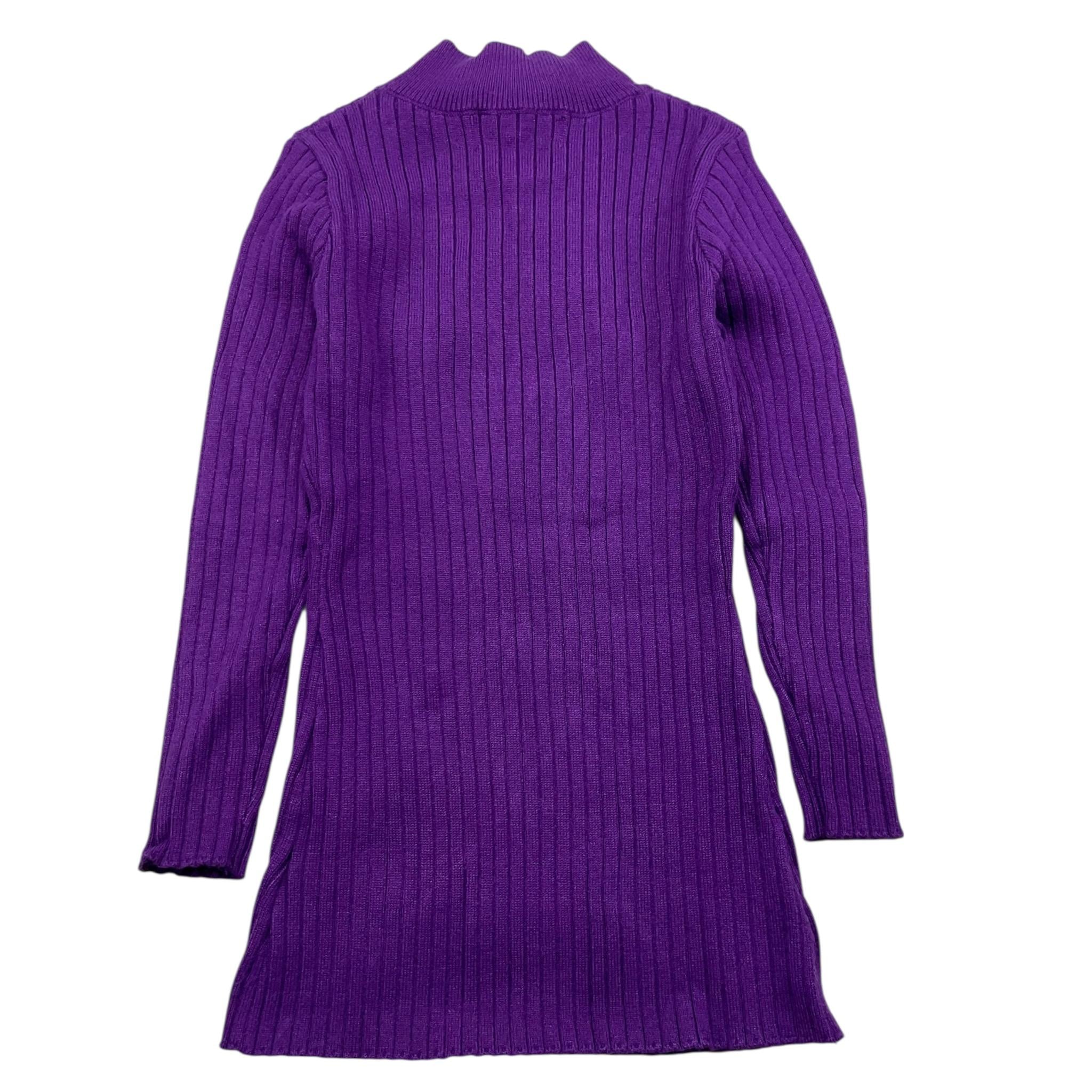 ODI ET AMO maglia manica lunga tinta unita con ricami Viola per Bambina ODJDR15359 VIOLA ODI ET AMO