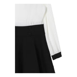 TWINSET abito bicolore con profili in contrasto Bianco/nero per Bambina 242GJ2113 BIANCO/NERO TWINSET