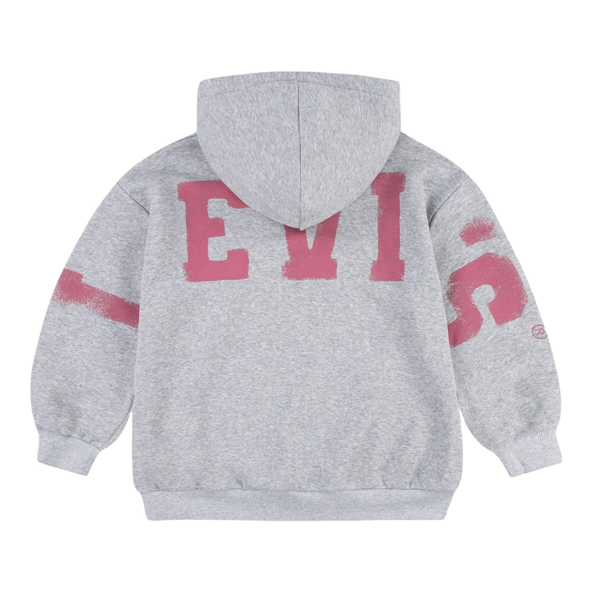 LEVI'S felpa tinta unita con cappuccio e stampa Grigio per Bambina 3EL076 GRIGIO LEVI'S