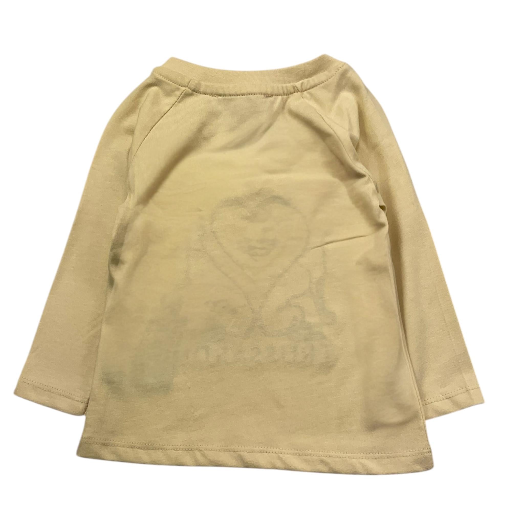 TRUSSARDI shirt girocollo tinta unita con stampa logo Beige per Neonata TIA25159TS BEIGE TRUSSARDI
