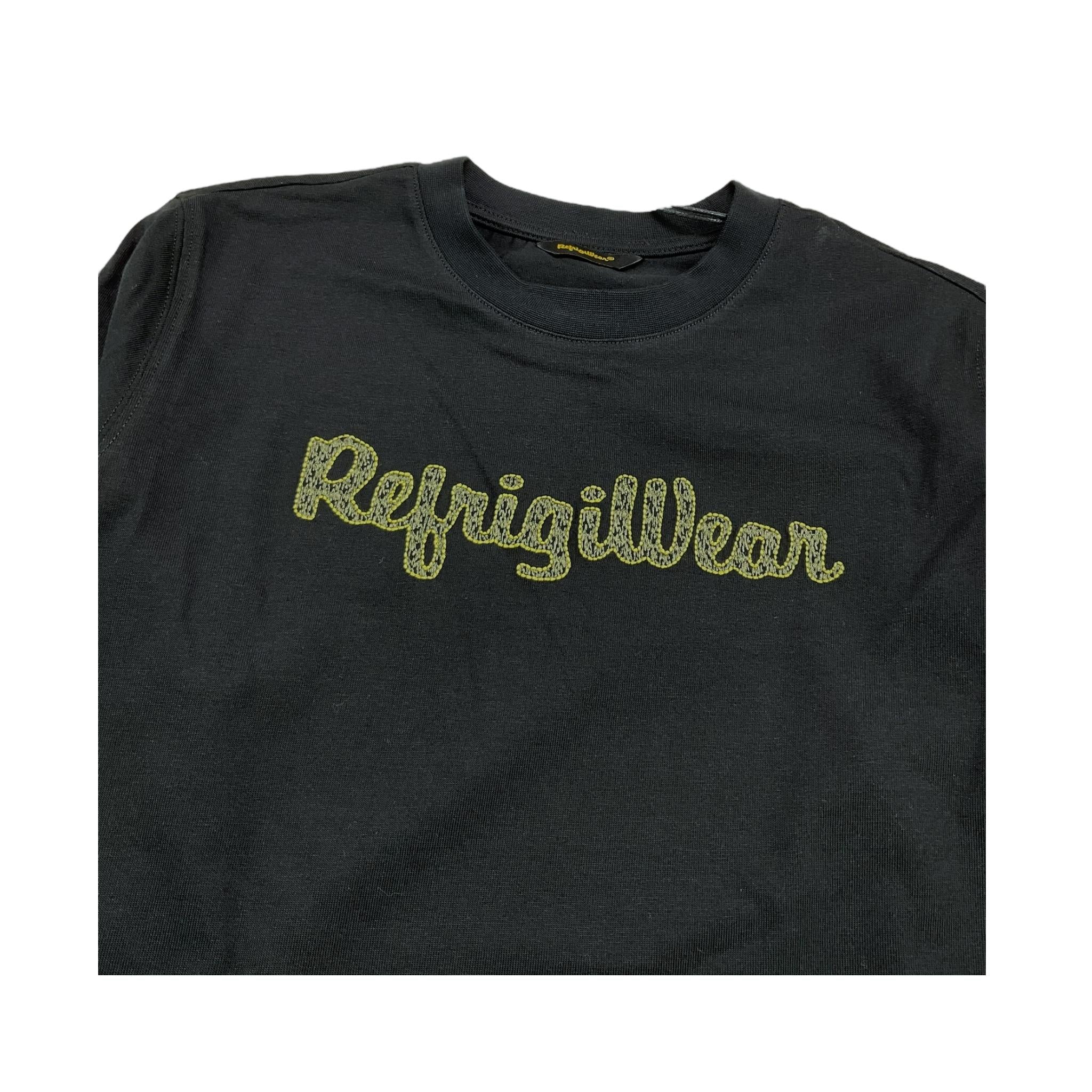 REFRIGIWEAR shirt girocollo tinta unita cn logo Nero per Bambino RW709 NERO REFRIGIWEAR