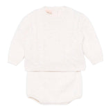ELISABETTA FRANCHI completo 2 pezzi maglia-culotte Panna per Neonata ENCD090X PANNA ELISABETTA FRANCHI