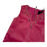 JOHN RICHMOND abito giromanica in ecopelle tinta unita Fuxia per Bambina RGA25209VE FUXIA JOHN RICHMOND