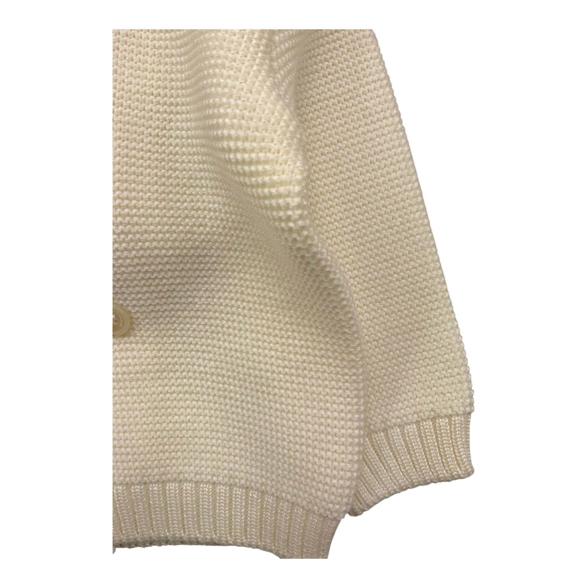 NINNAOH cardigan tinta unita con cappuccio Panna per Neonato I20361 PANNA NINNAOH